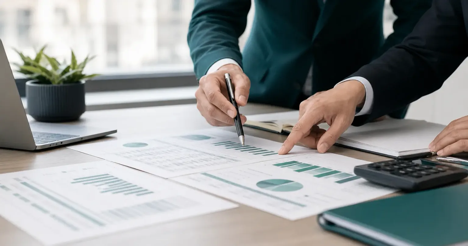 Revisión financiera en sesión de trabajo